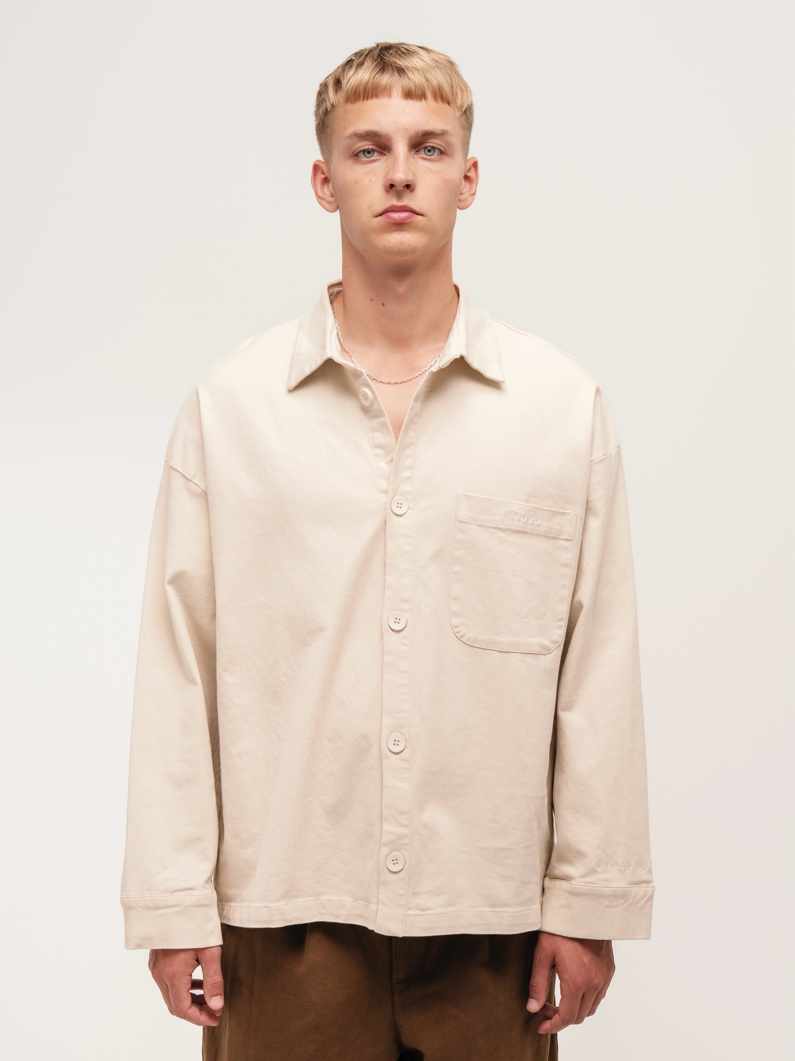 BOXY OVERSHIRT OAT - ATTODE