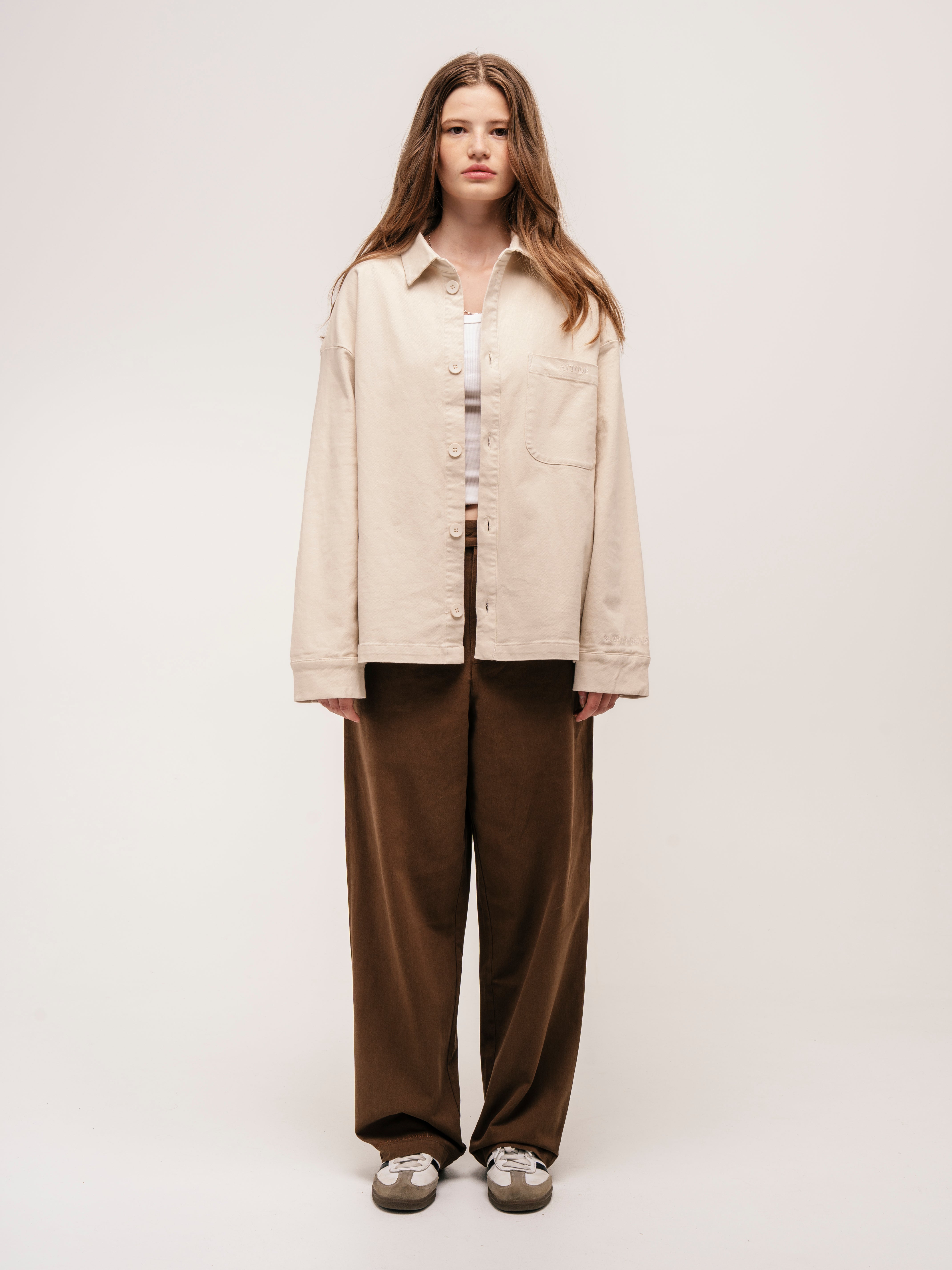 BOXY OVERSHIRT OAT - ATTODE