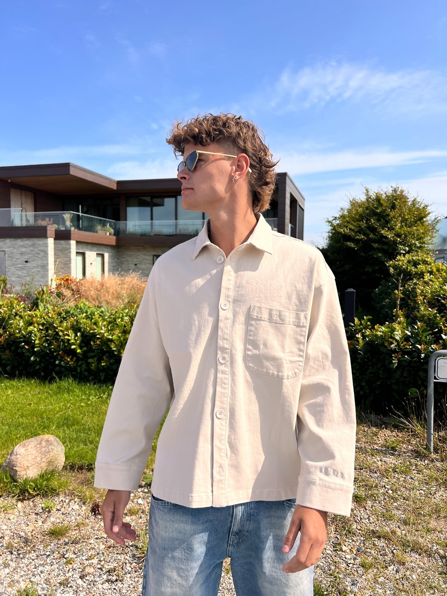 BOXY OVERSHIRT OAT - ATTODE