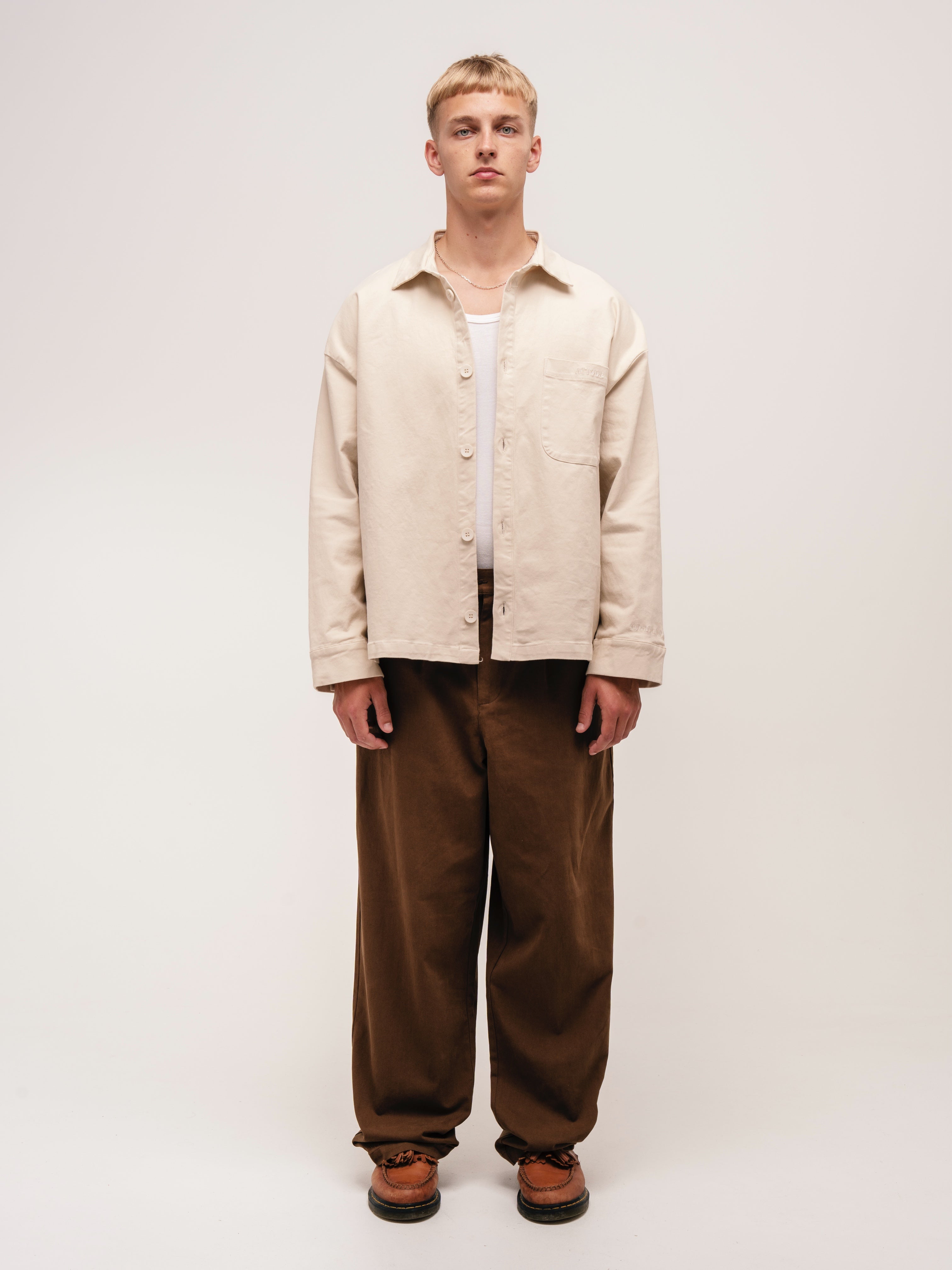 BOXY OVERSHIRT OAT - ATTODE