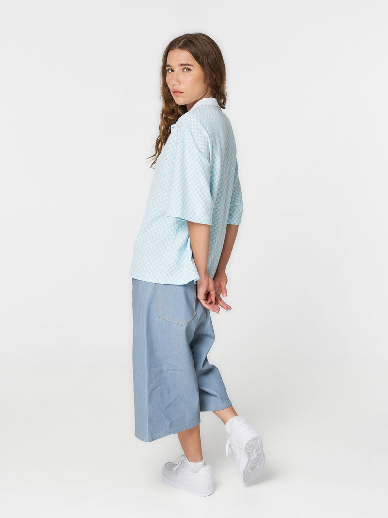 Checkered Polo Blue/White - ATTODE