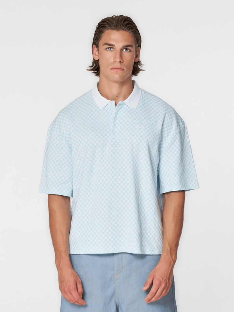Checkered Polo Blue/White - ATTODE