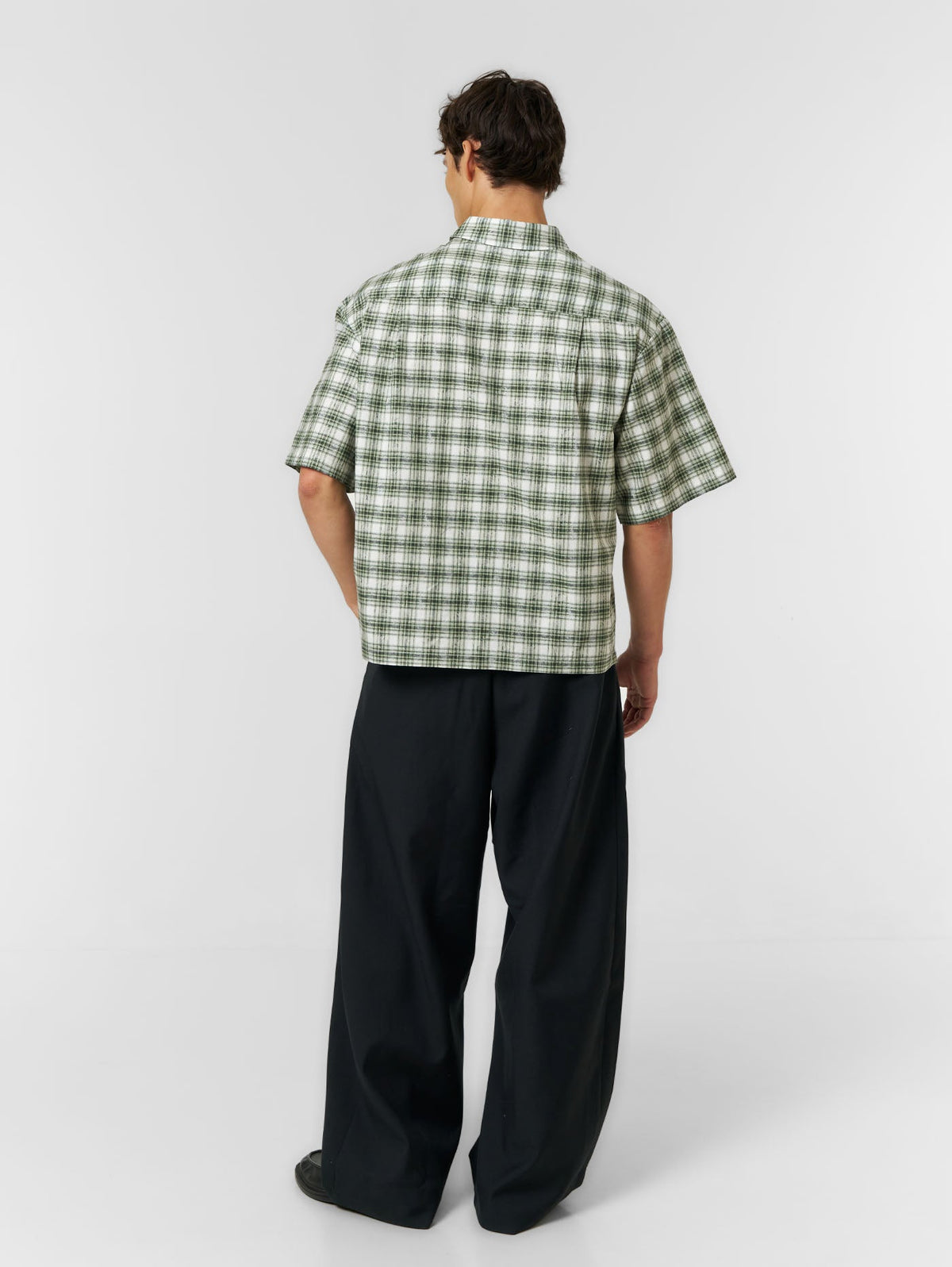 Cloud Check Shirt Green/White - ATTODE