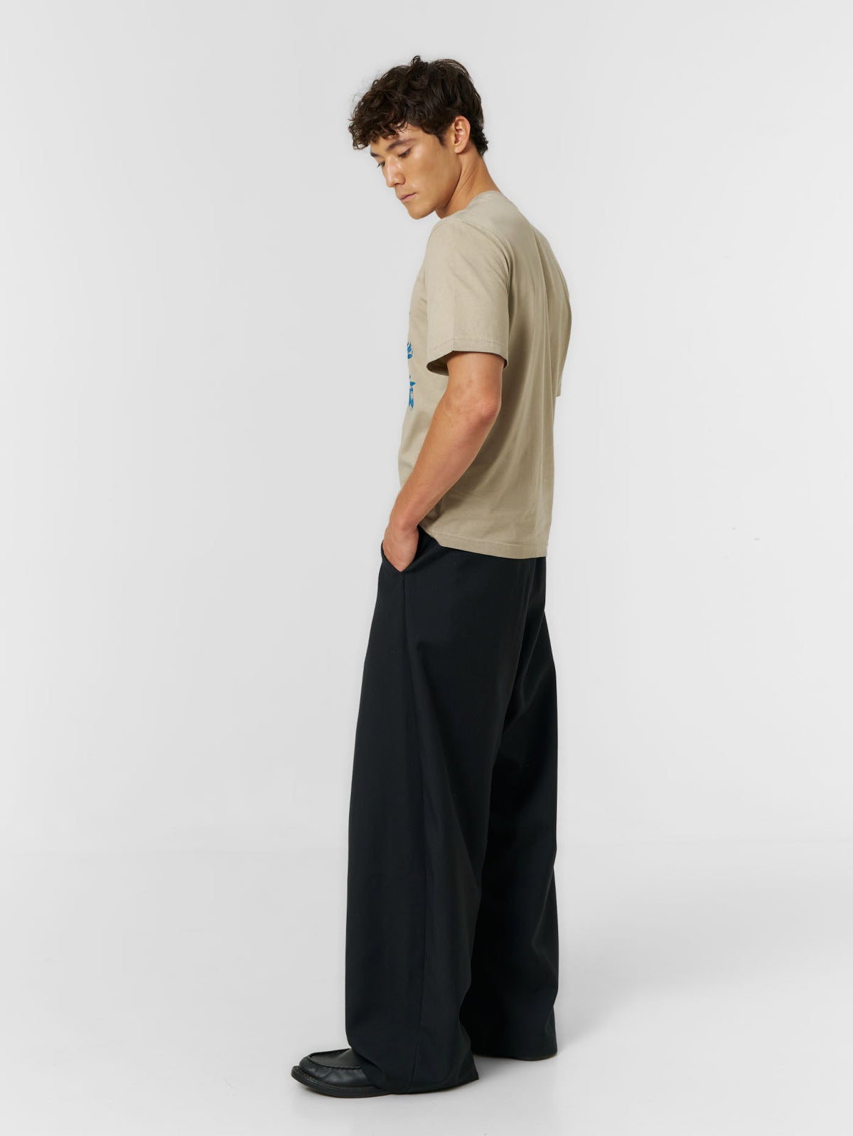 Fitted Vintage T-shirt Washed Sand - ATTODE