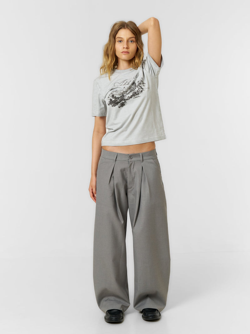 Fitted Vintage T-shirt Washed Stone - ATTODE