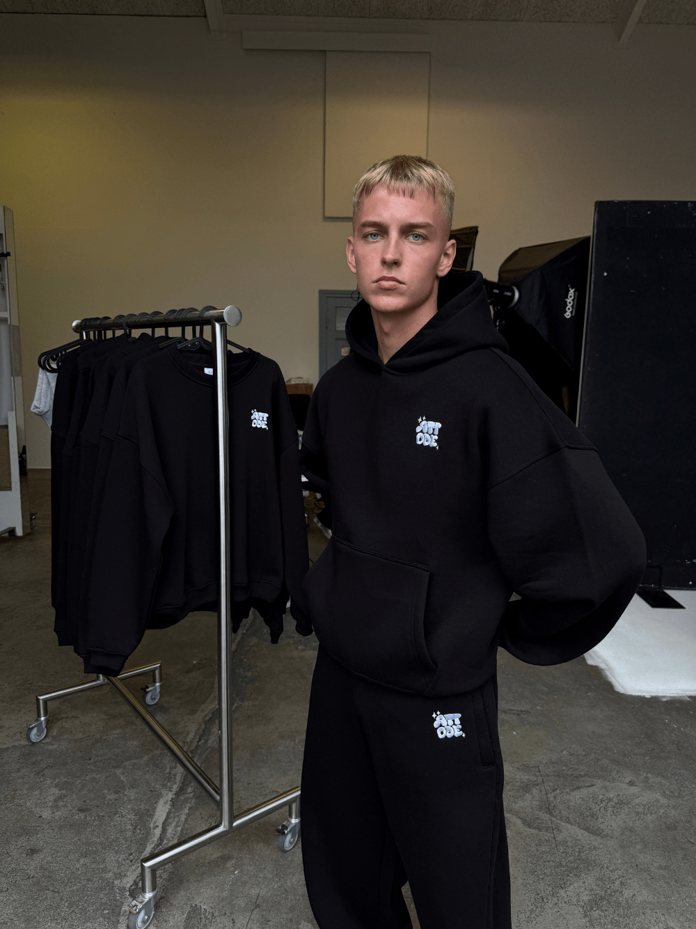 Fluff Hoodie Black - ATTODE