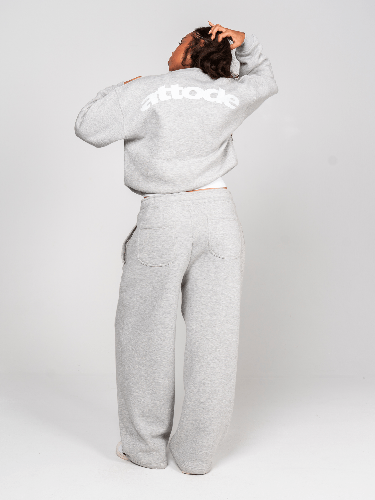 Fluff Sweatshirt Grey Marl - ATTODE