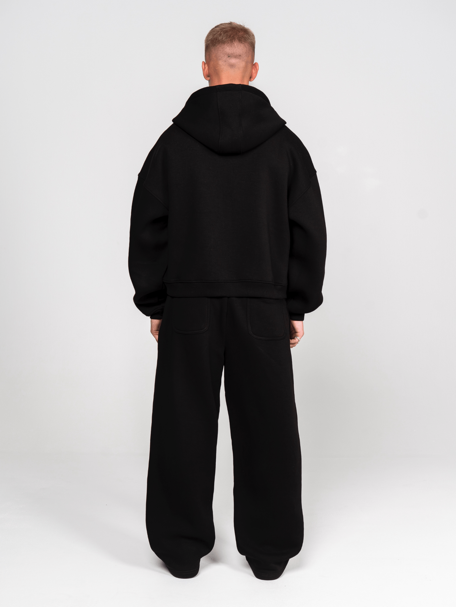Fluff Zip Hoodie Black - ATTODE