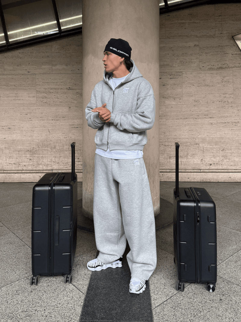 Fluff Zip Hoodie Grey Marl - ATTODE