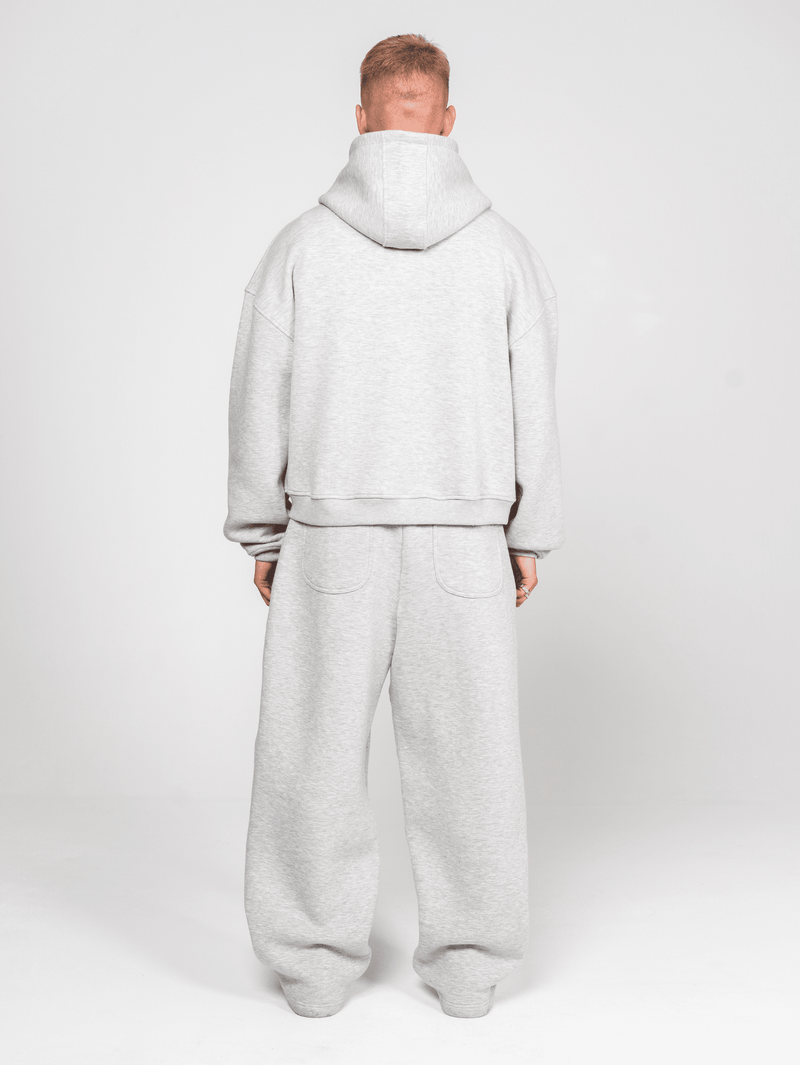 Fluff Zip Hoodie Grey Marl - ATTODE