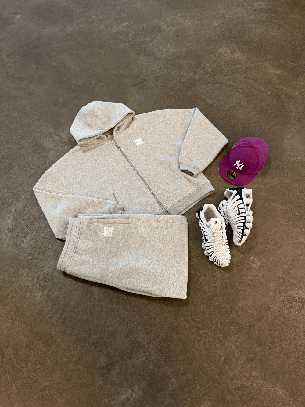 Fluff Zip Hoodie Grey Marl - ATTODE