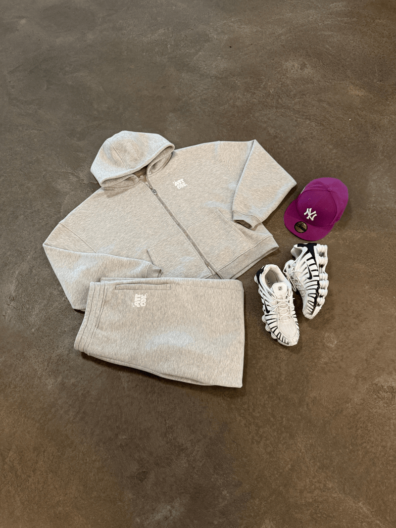 Fluff Zip Hoodie Grey Marl - ATTODE