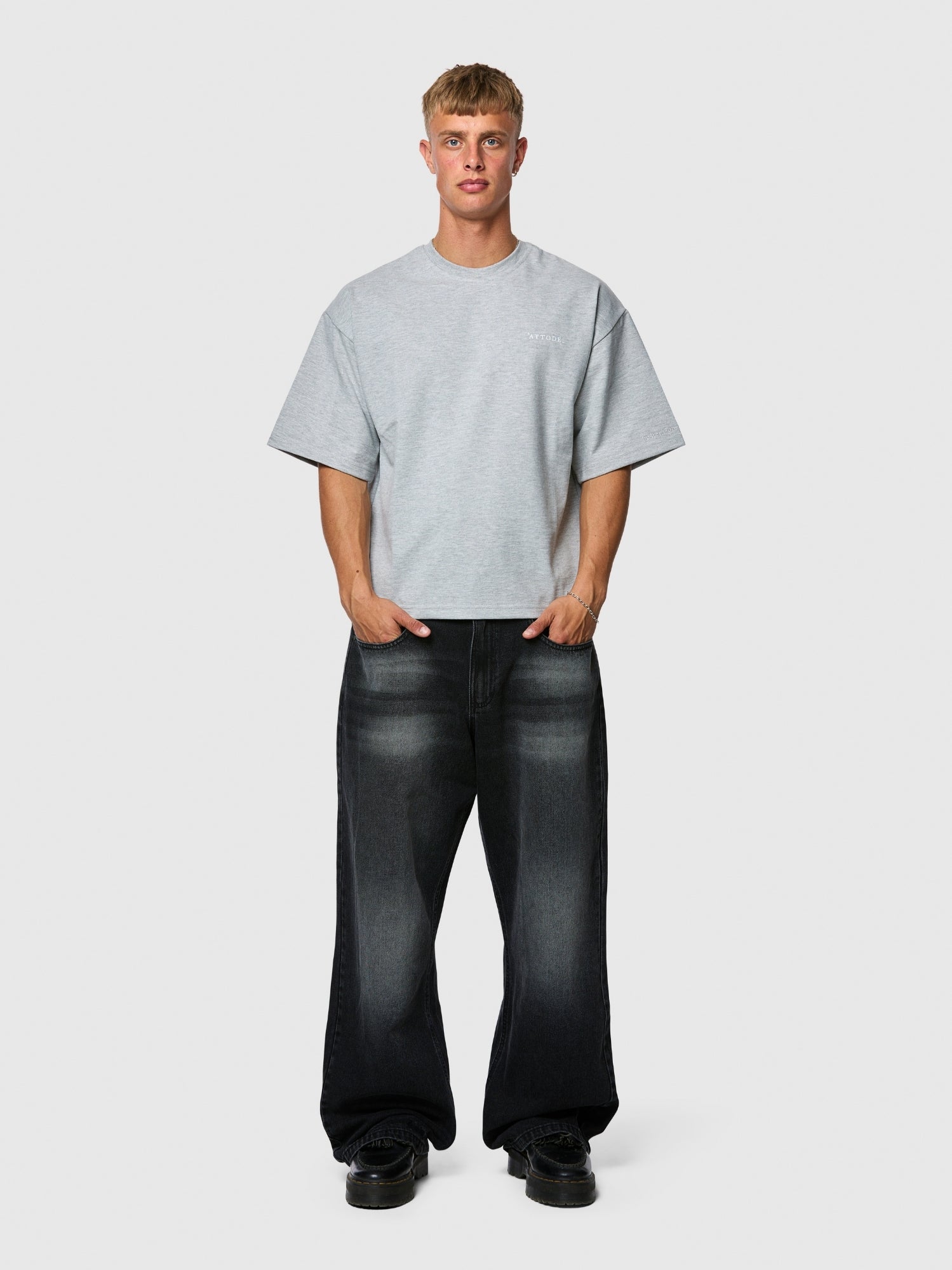 Hearts Chief T-shirt Grey Marl - ATTODE