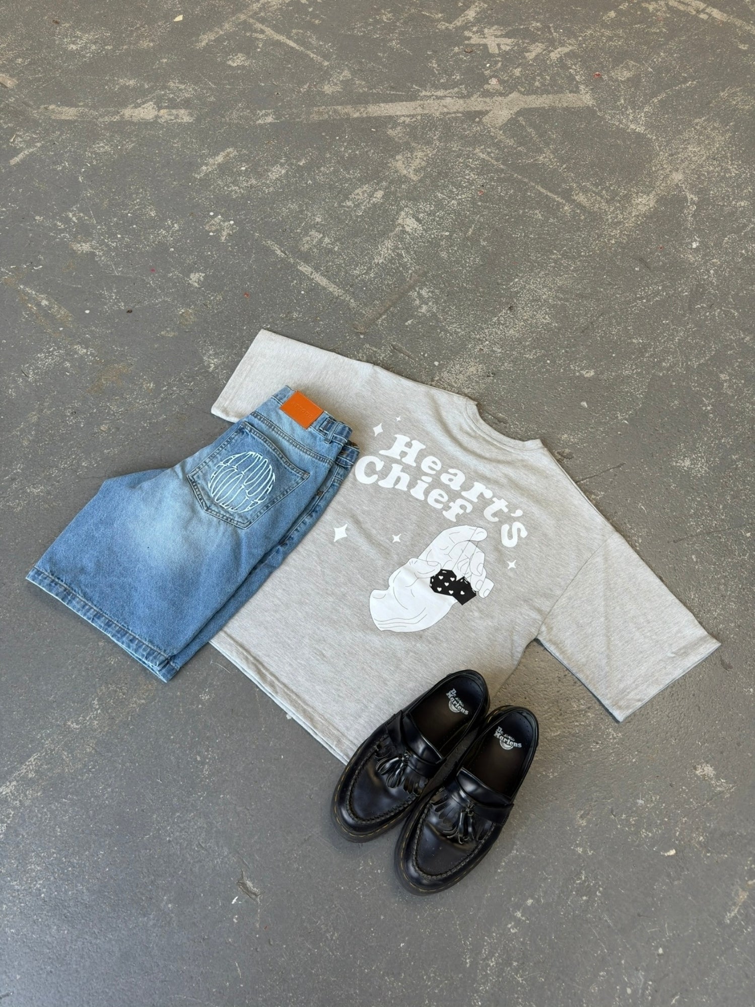 Hearts Chief T-shirt Grey Marl - ATTODE