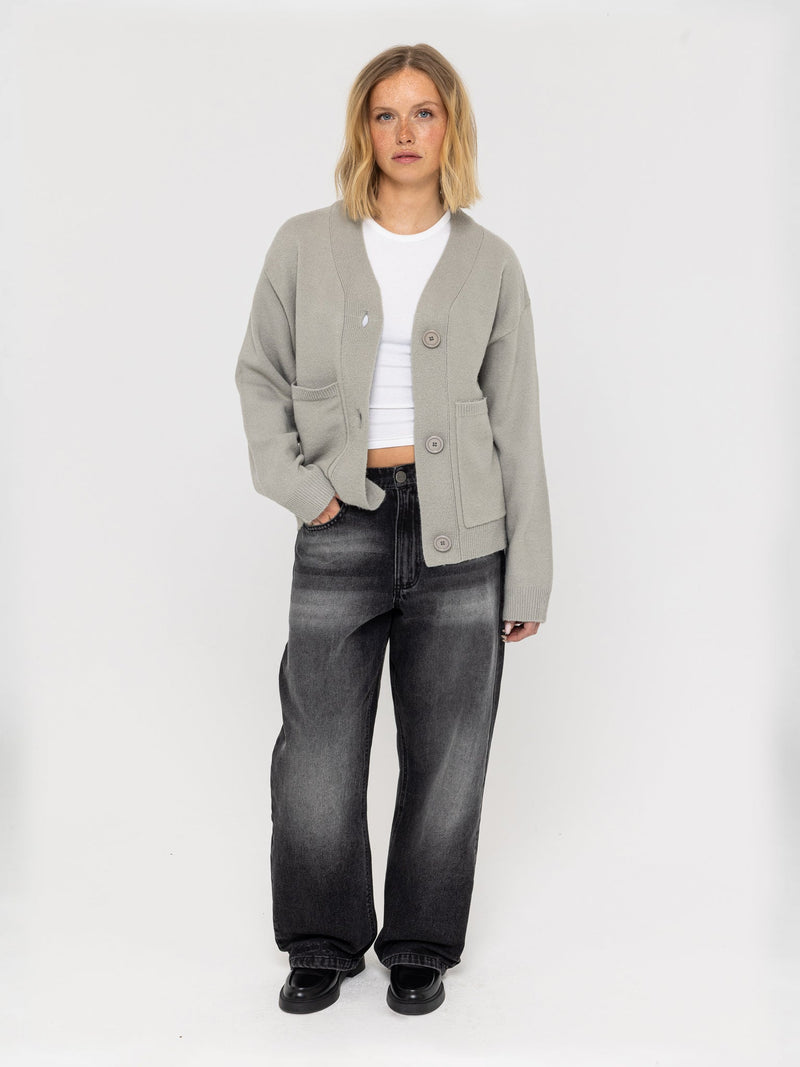 Knitted Cardigan Grey - ATTODE