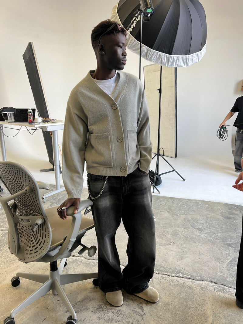 Knitted Cardigan Grey - ATTODE