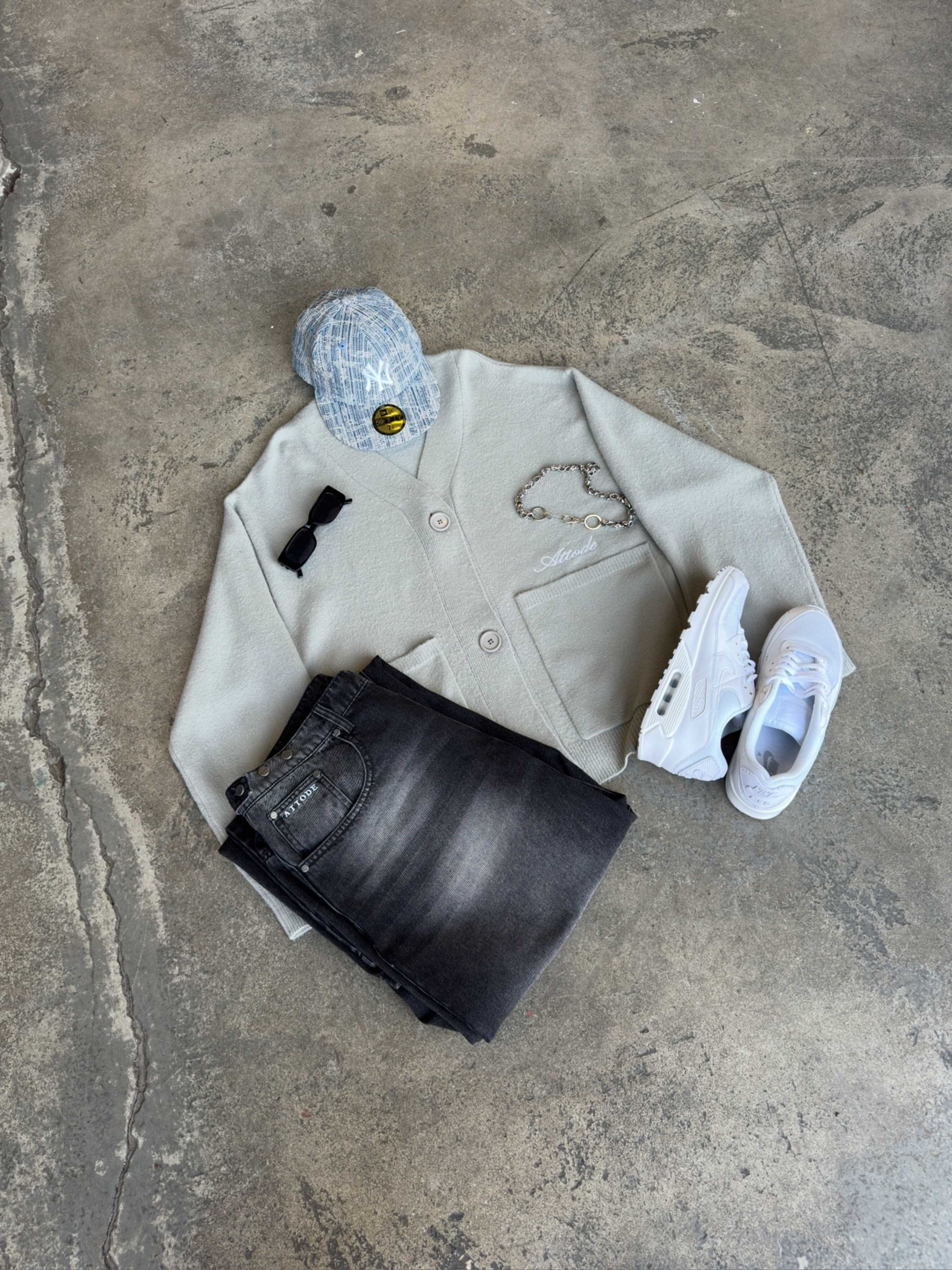 Knitted Cardigan Grey - ATTODE