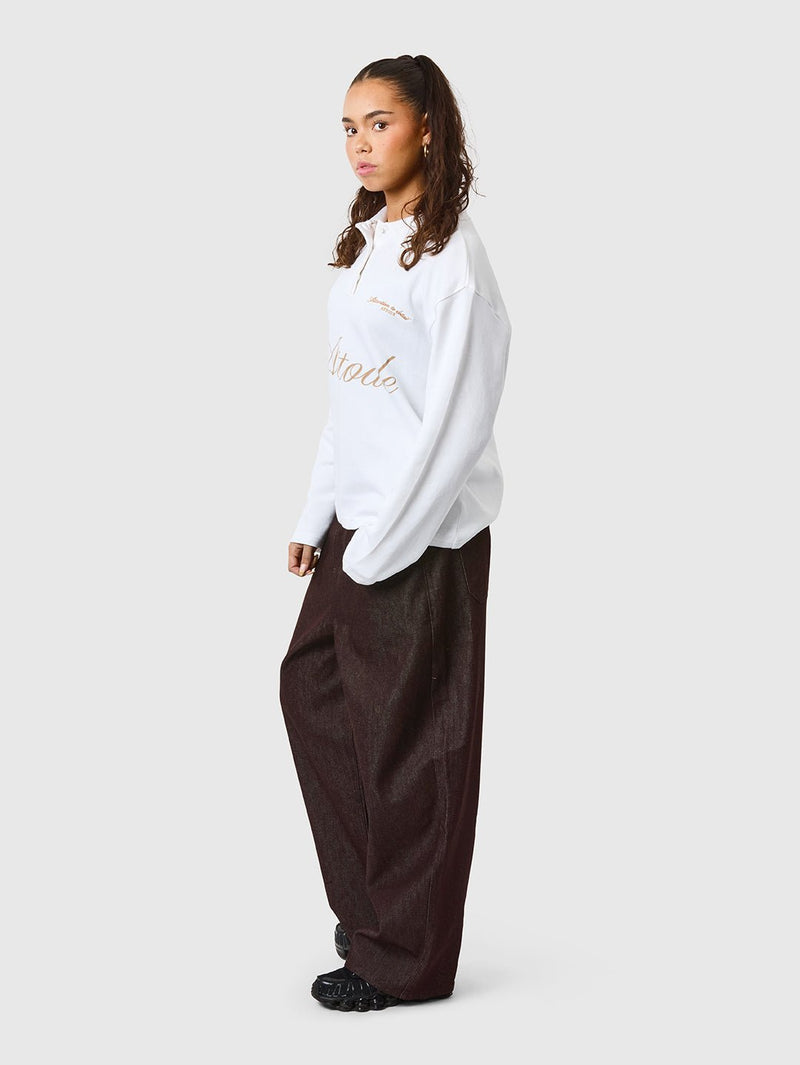 LS Polo Shirt White - ATTODE