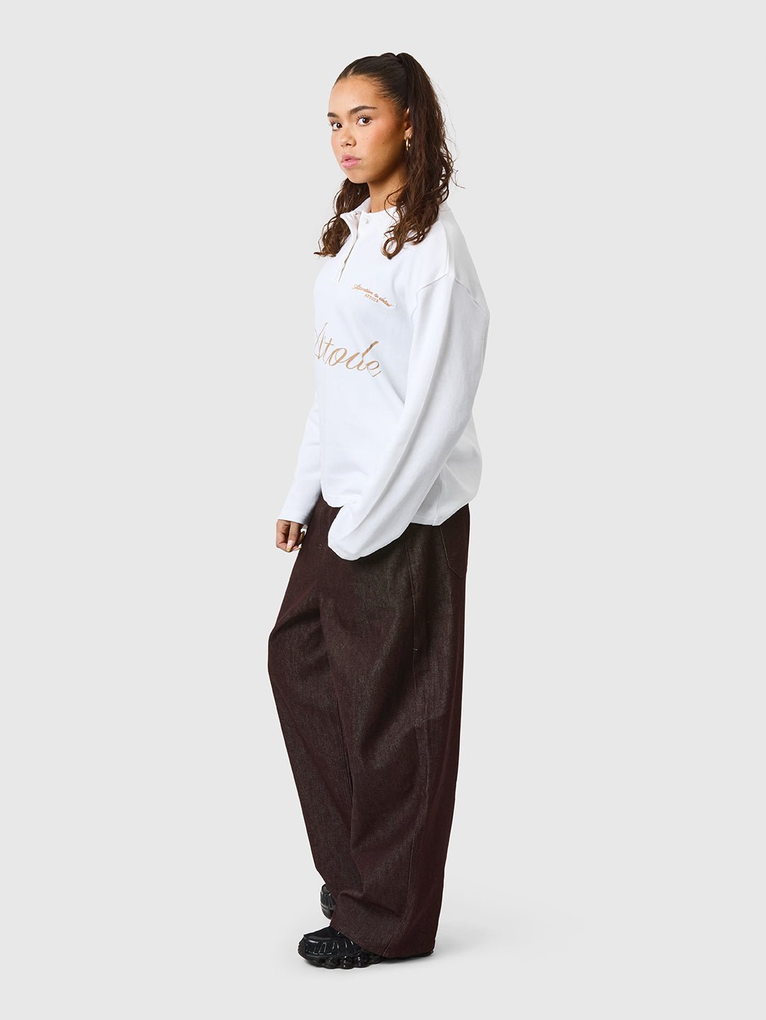 LS Polo Shirt White - ATTODE