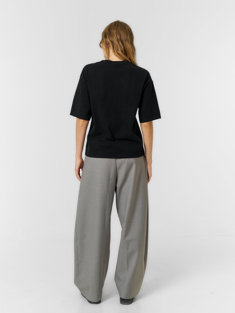 Plain Boxy T-shirt Black - ATTODE