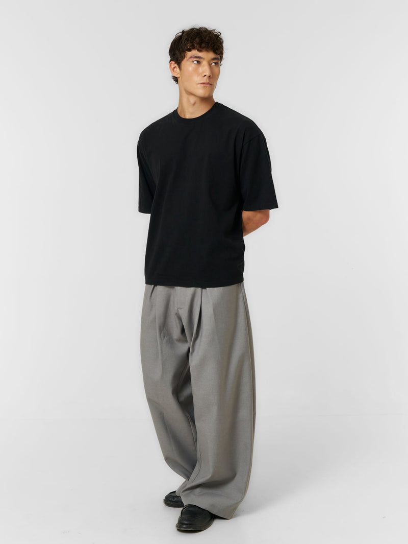Plain Boxy T-shirt Black - ATTODE