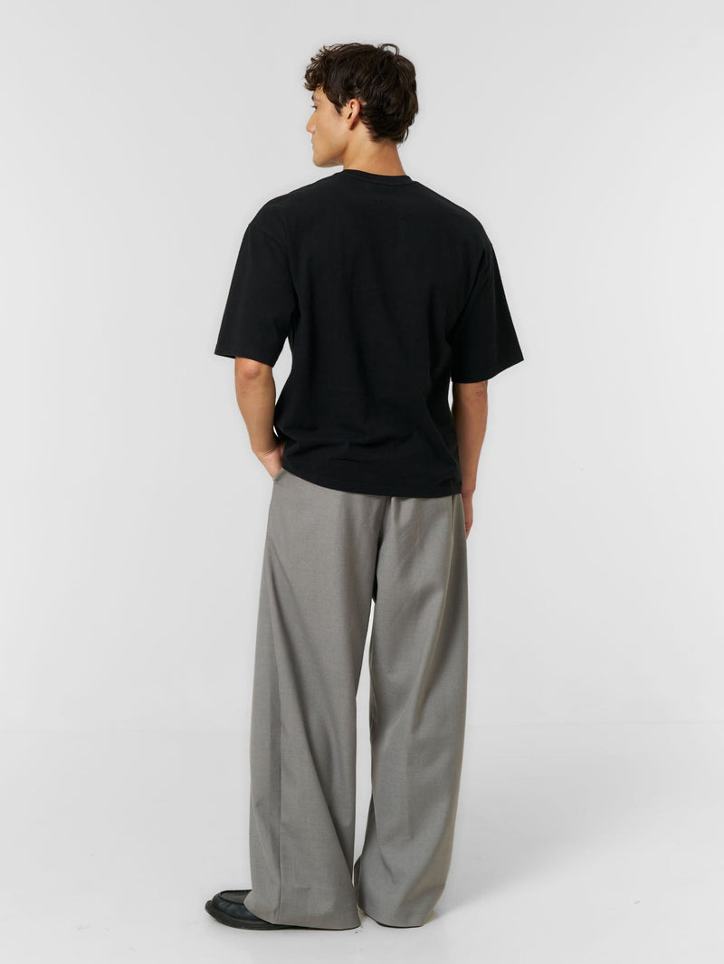 Plain Boxy T-shirt Black - ATTODE