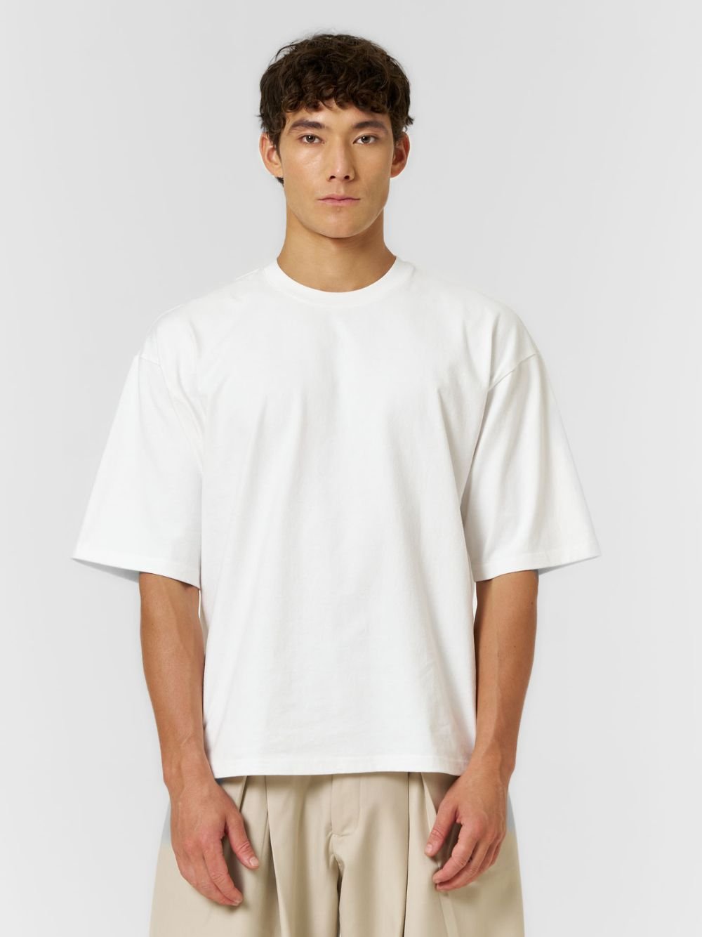 Plain Boxy T-shirt White - ATTODE