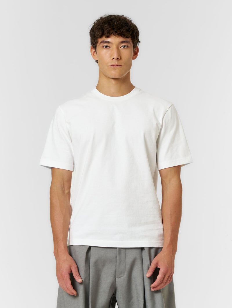Plain Fitted T-shirt White - ATTODE