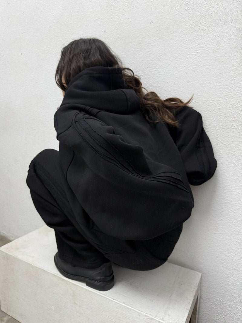 Rail Hoodie Black - ATTODE