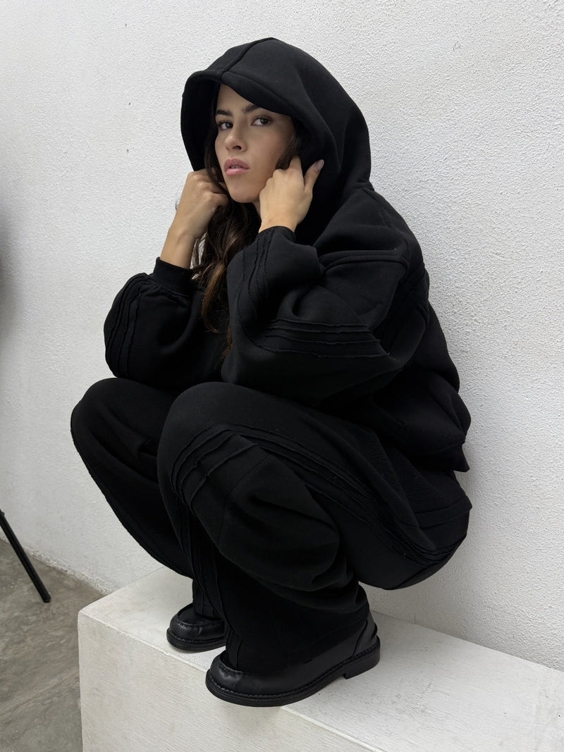 Rail Hoodie Black - ATTODE
