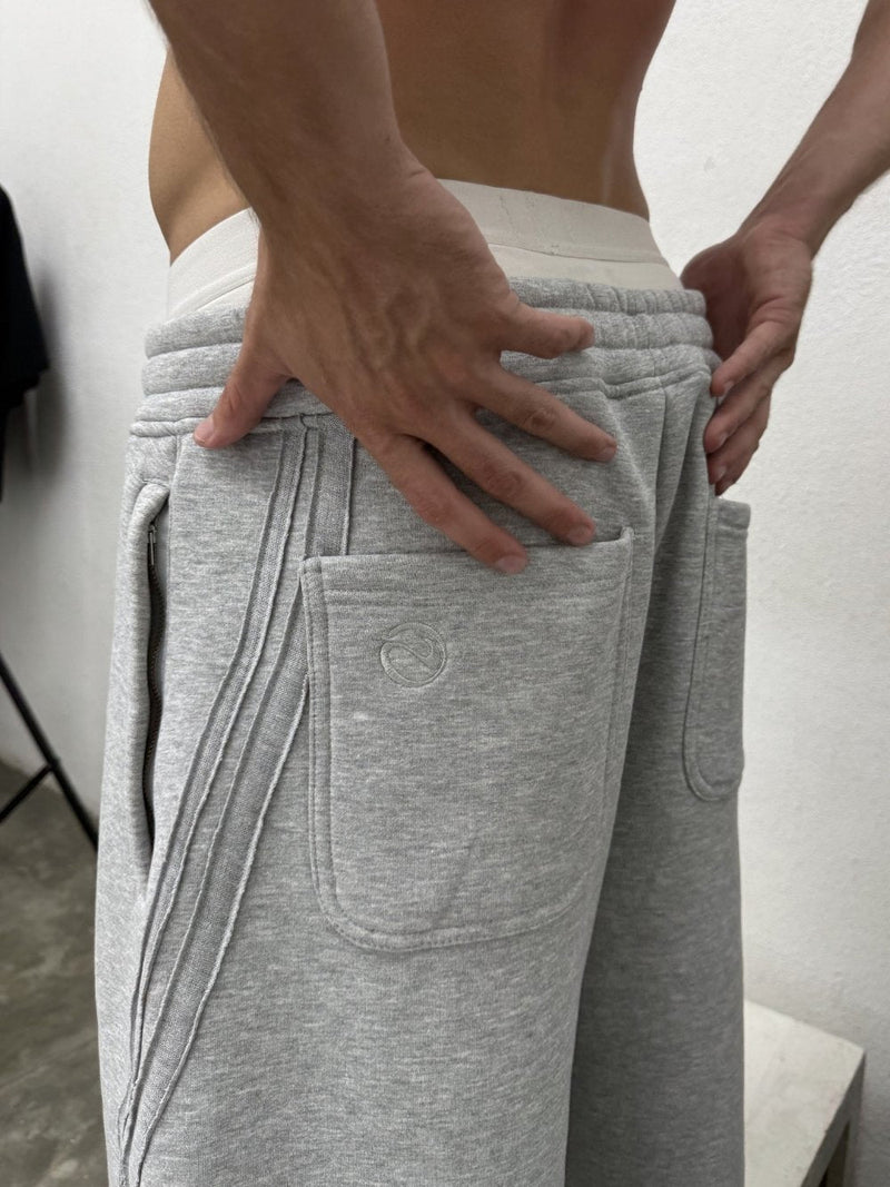 Rail Sweatpants Grey Marl - ATTODE
