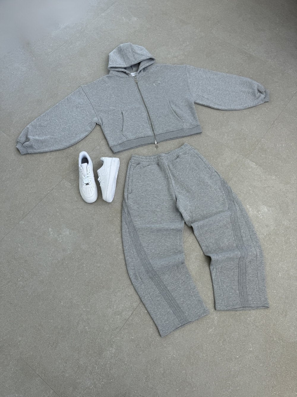 Rail Zip Hoodie Grey Marl - ATTODE