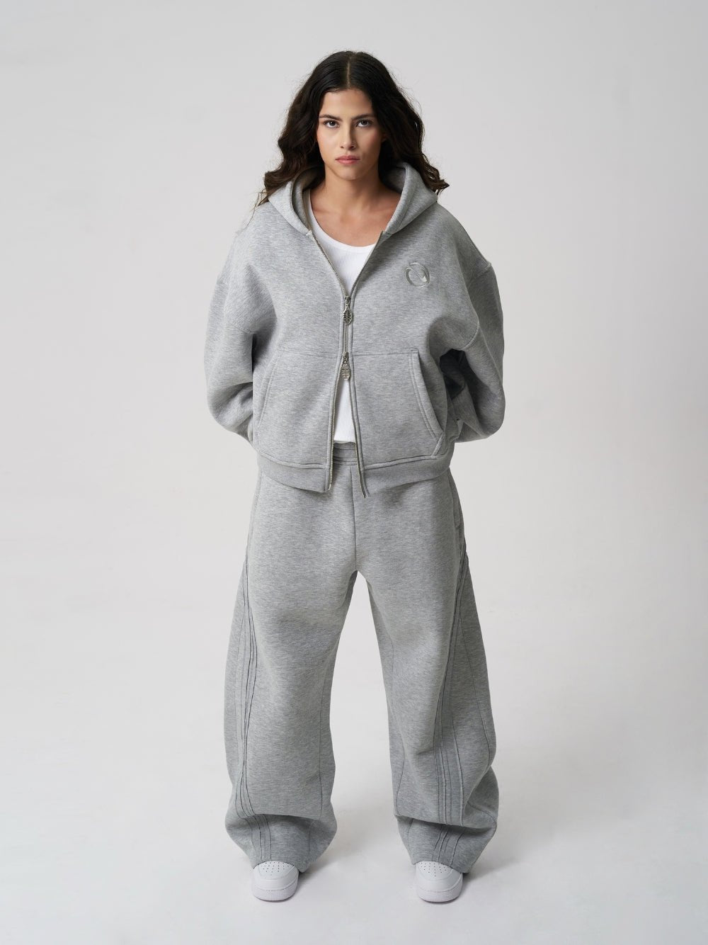 Rail Zip Hoodie Grey Marl - ATTODE