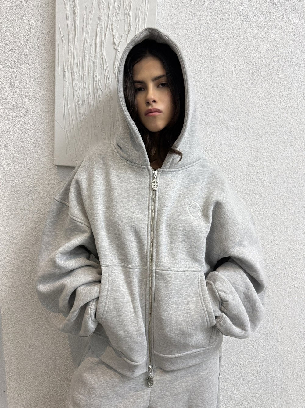 Rail Zip Hoodie Grey Marl - ATTODE