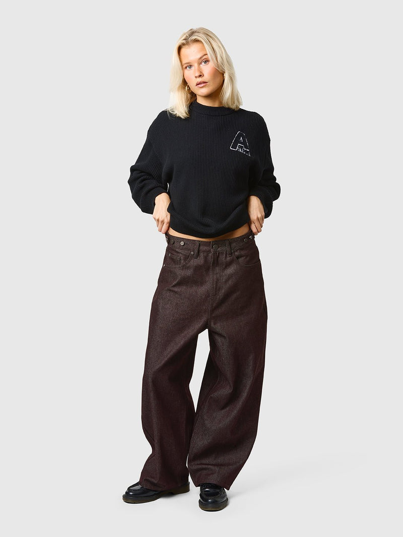 Raw Denim Jeans Mahogany Brown - ATTODE