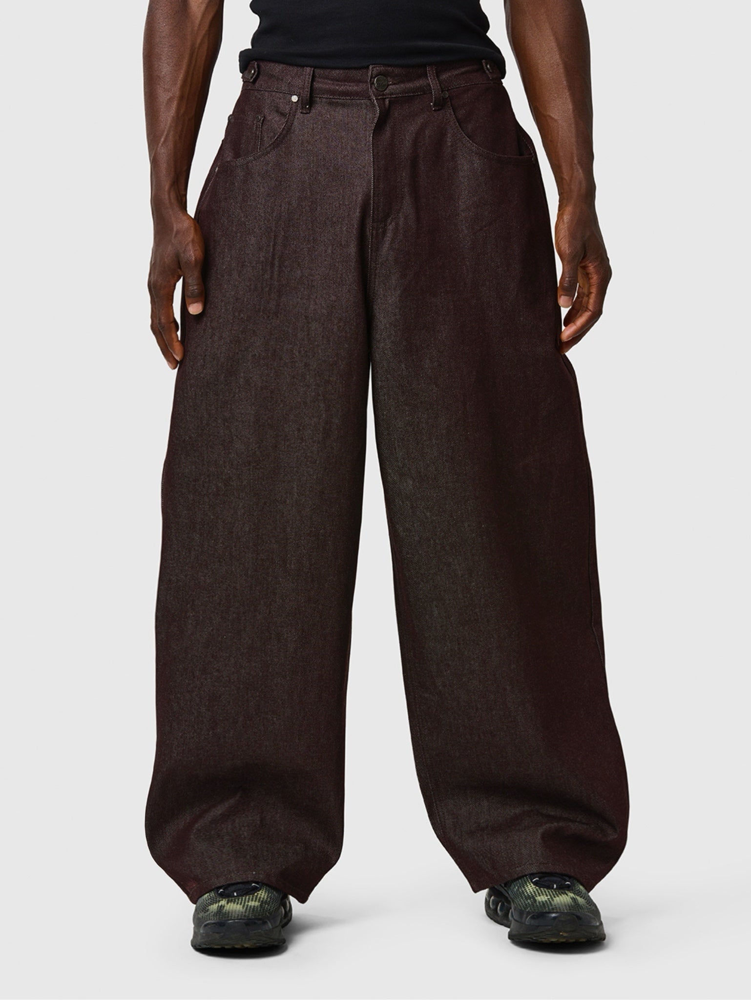 Wide Leg Raw Denim Jeans – Baggy Raw Denim for Men & Women