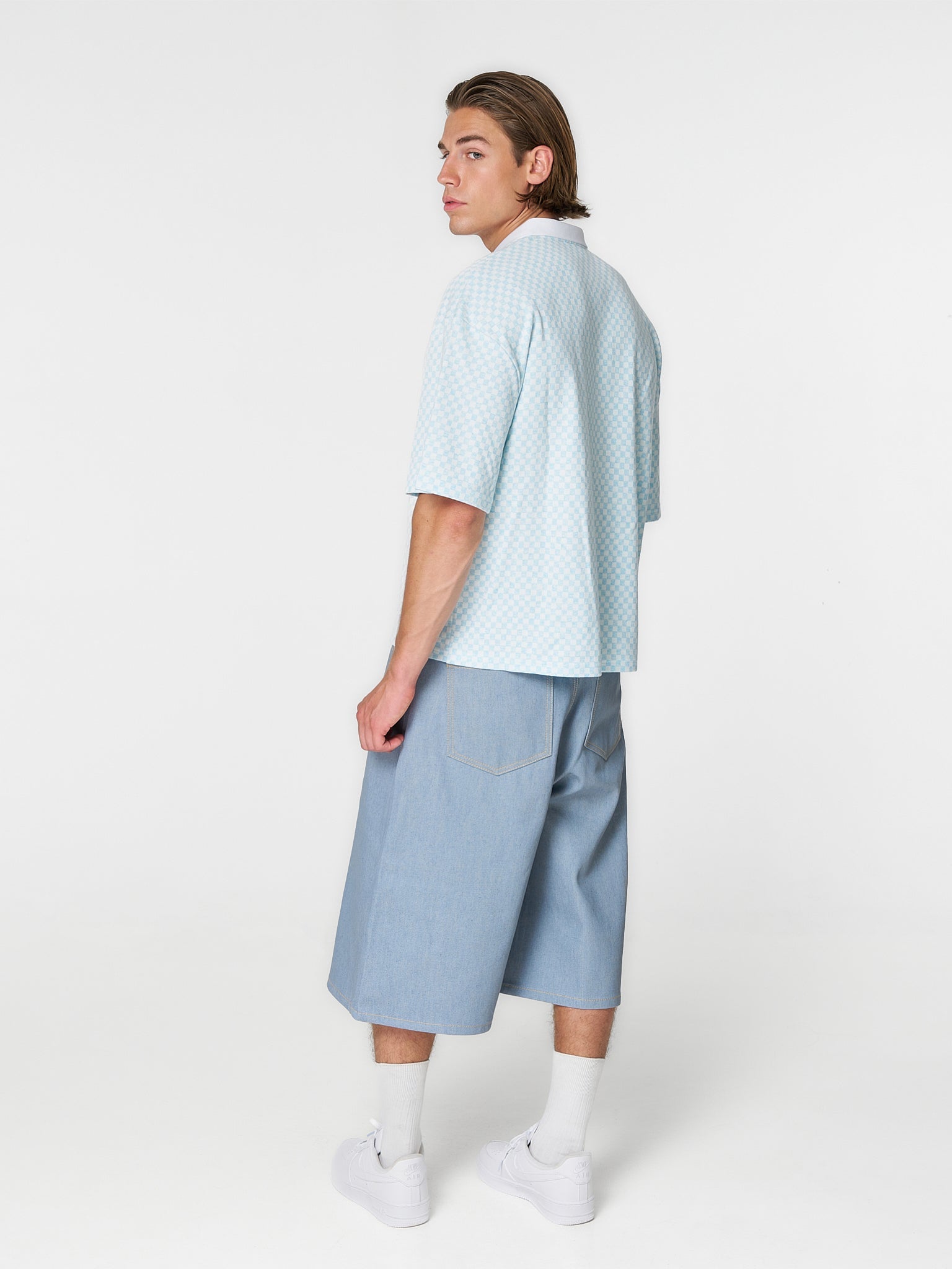 Raw Denim Shorts Light Blue - ATTODE