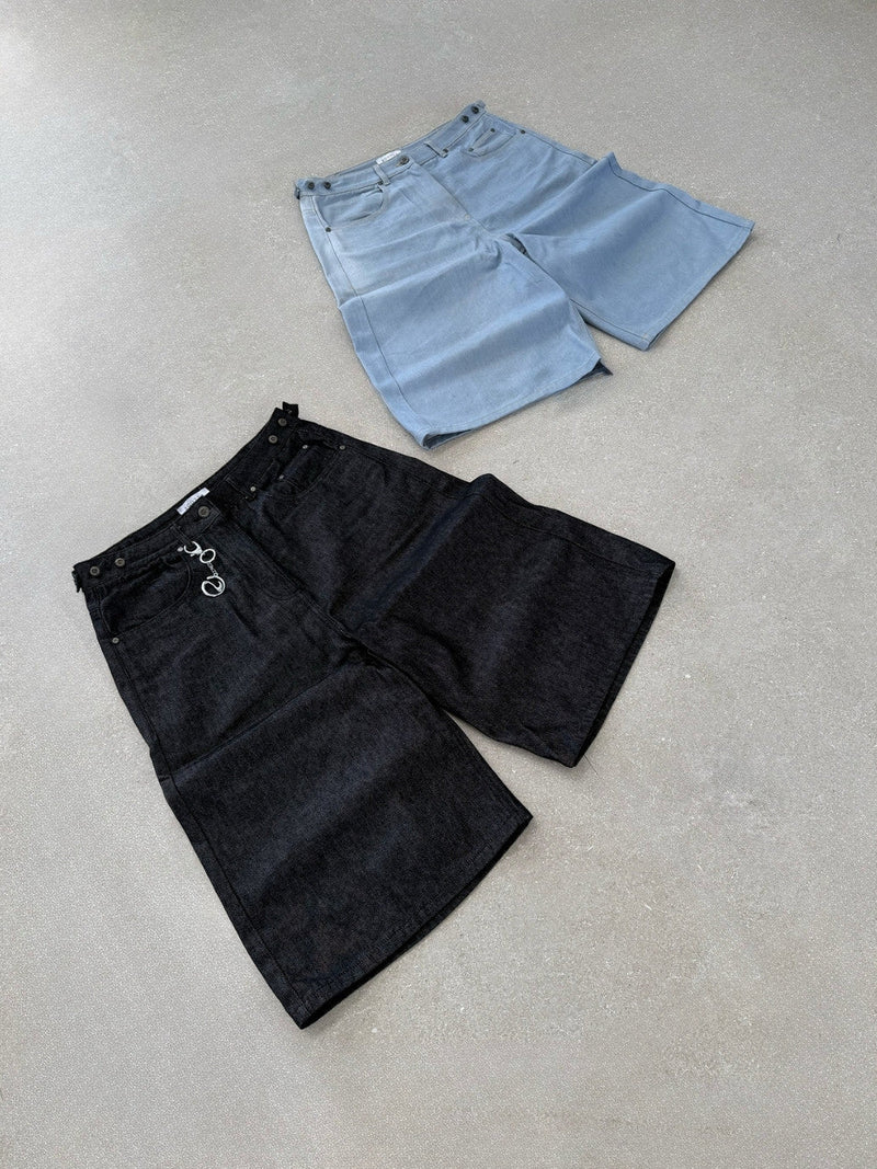 Raw Denim Shorts Light Blue - ATTODE