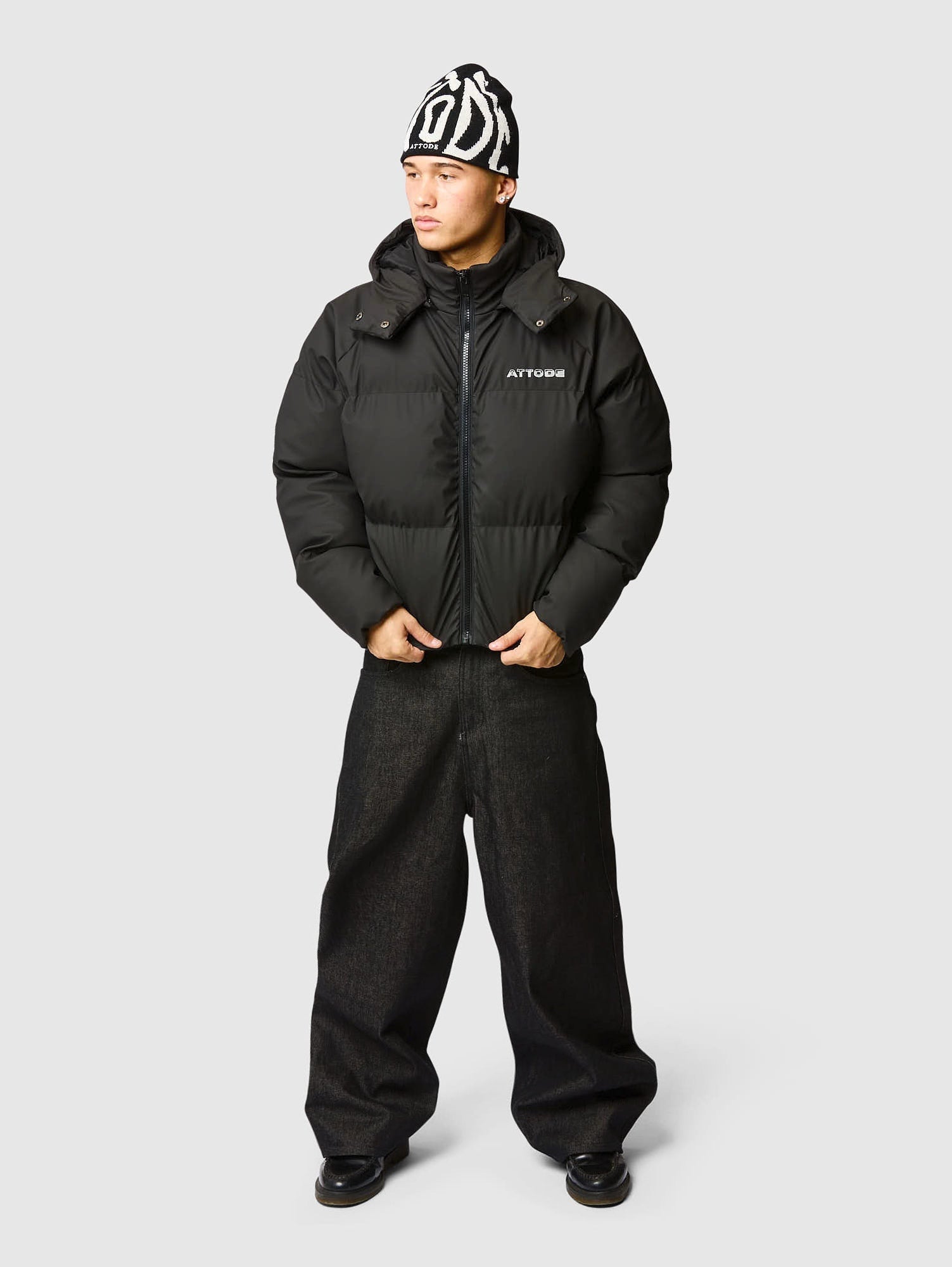 Reversible Beanie Black/White - ATTODE