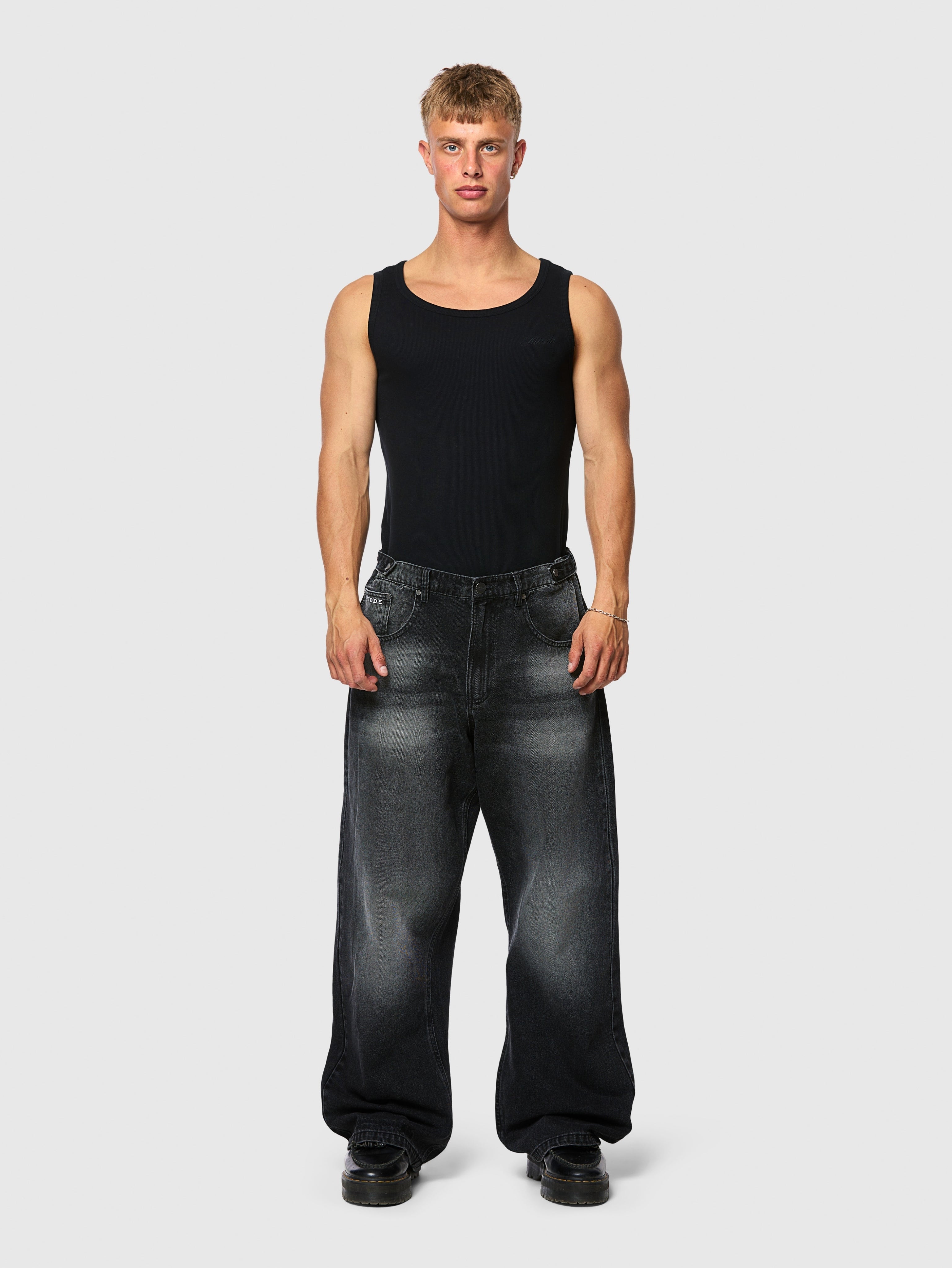 Ribbed Tank Top Black - ATTODE