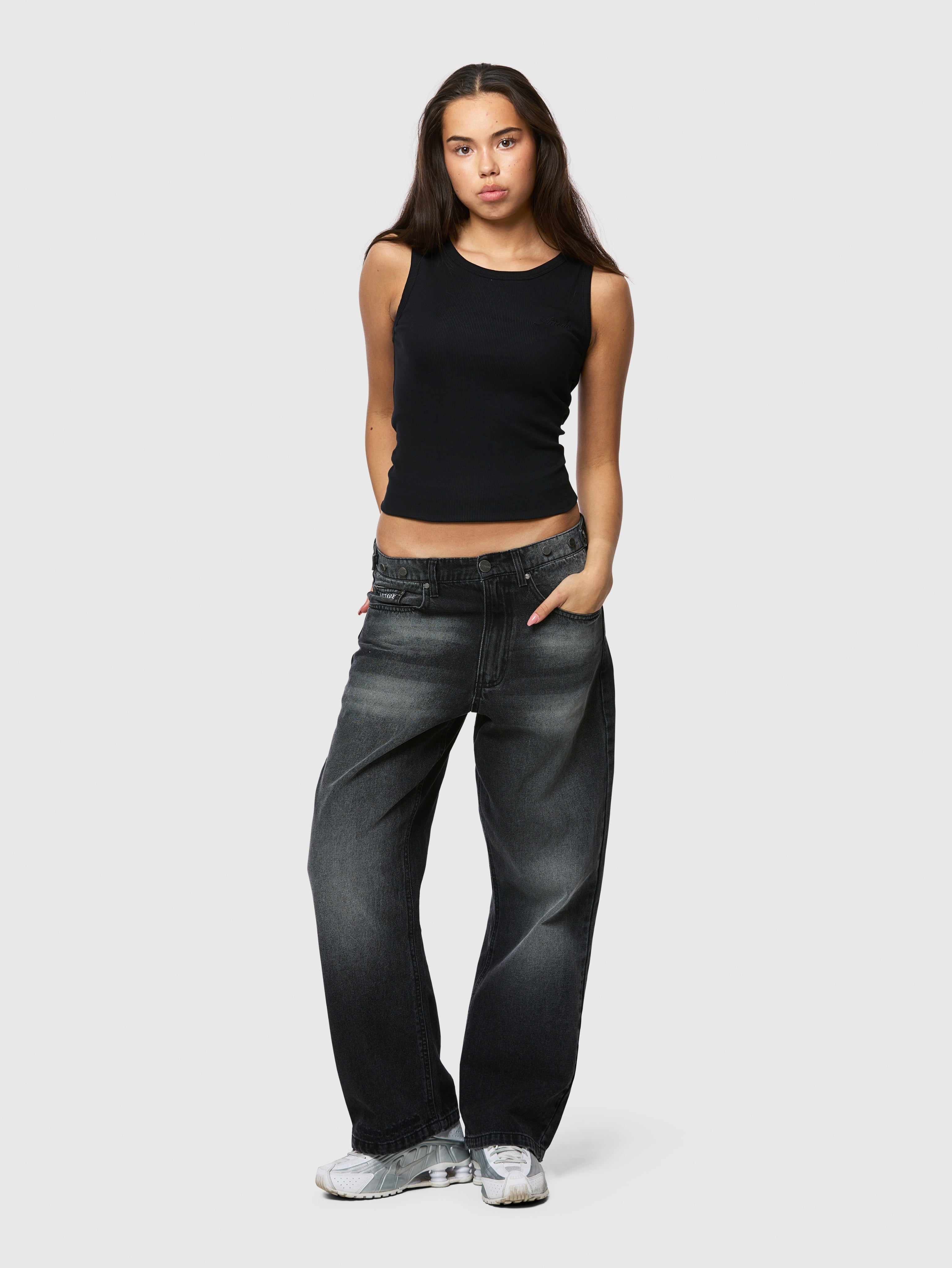 Ribbed Tank Top Black - ATTODE