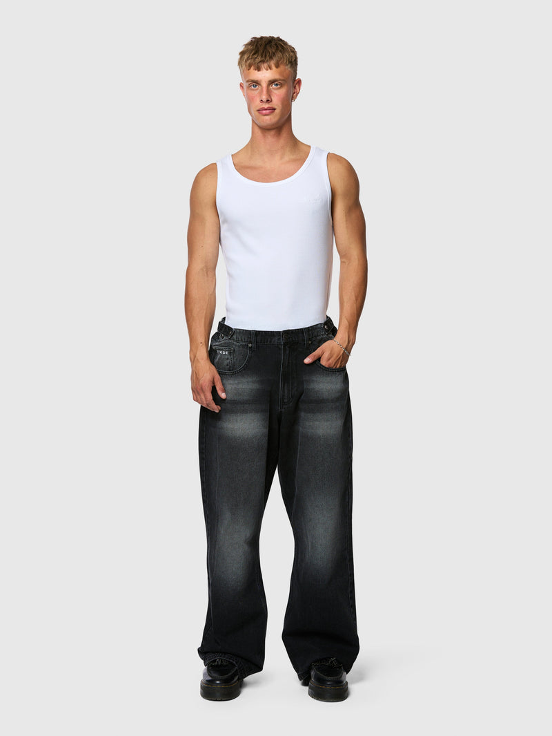 Ribbed Tank Top White - ATTODE