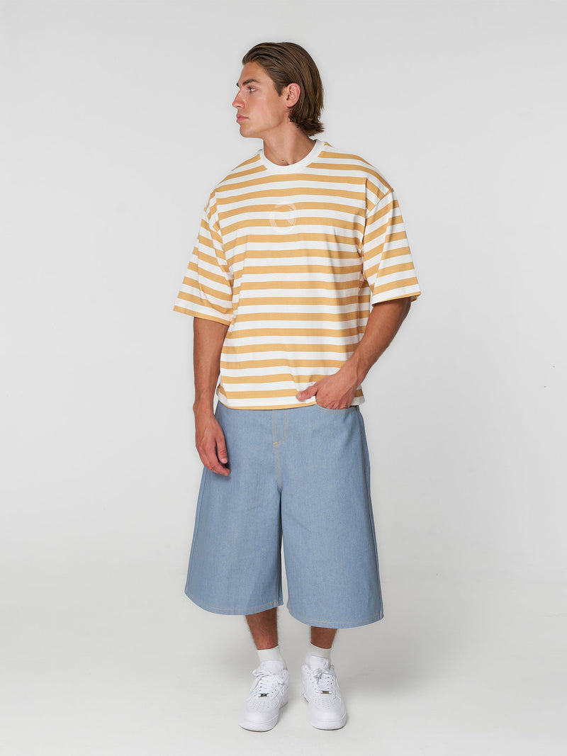 Striped T-Shirt Mustard/Ecru - ATTODE