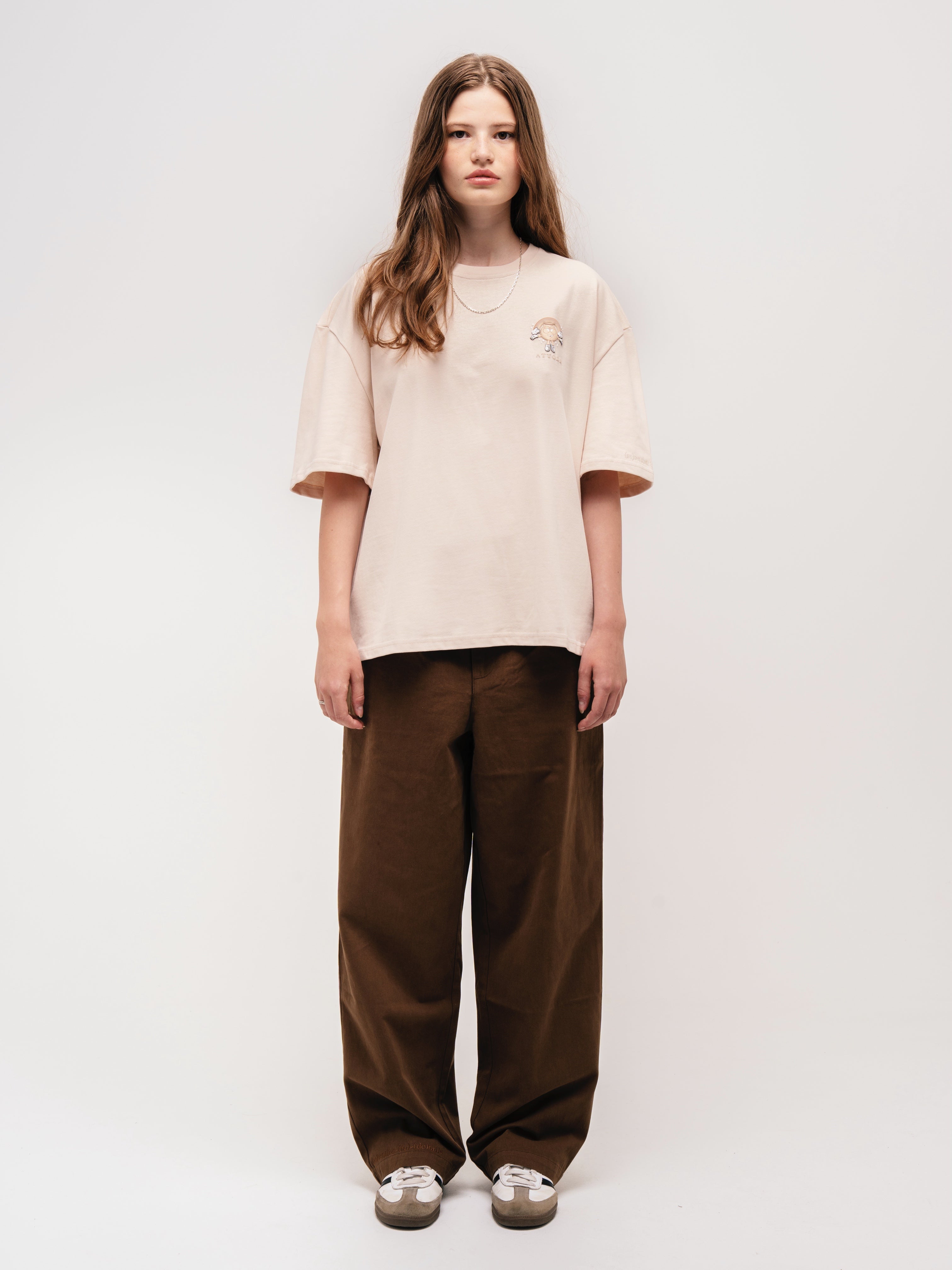 WIDE LEG TROUSERS BROWN - ATTODE
