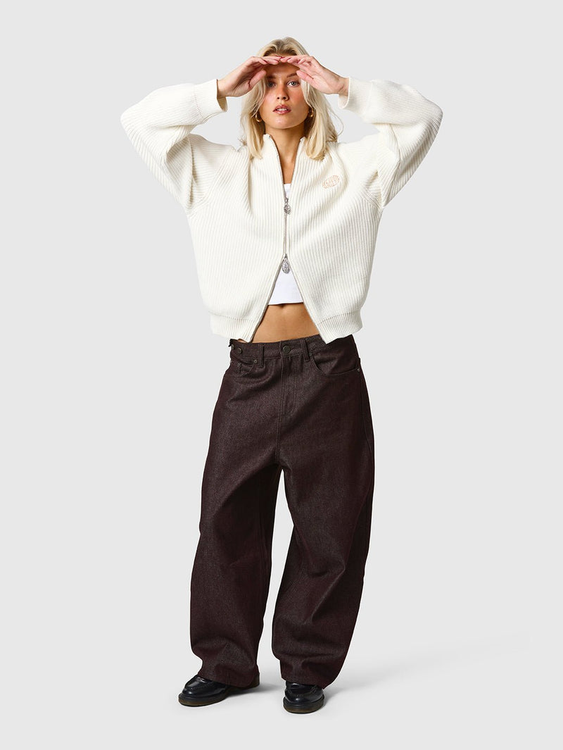 Zip Knit Bone White - ATTODE