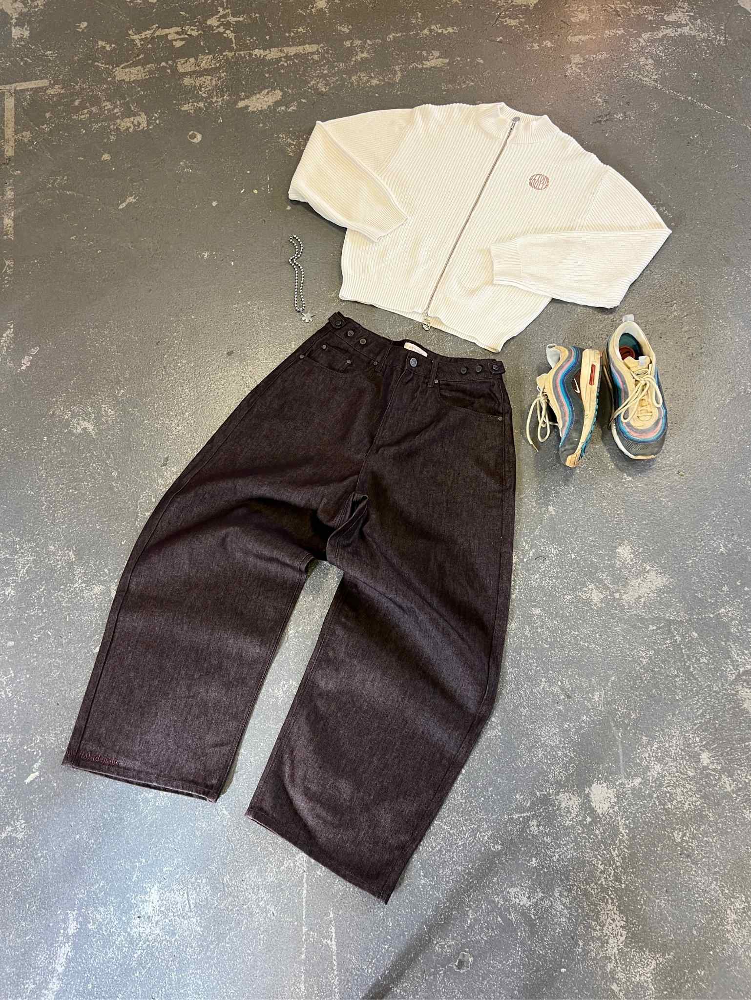 Zip Knit Bone White - ATTODE