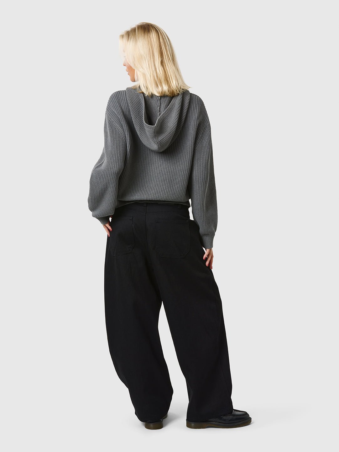 Zip Knit Hoodie Dark Grey - ATTODE